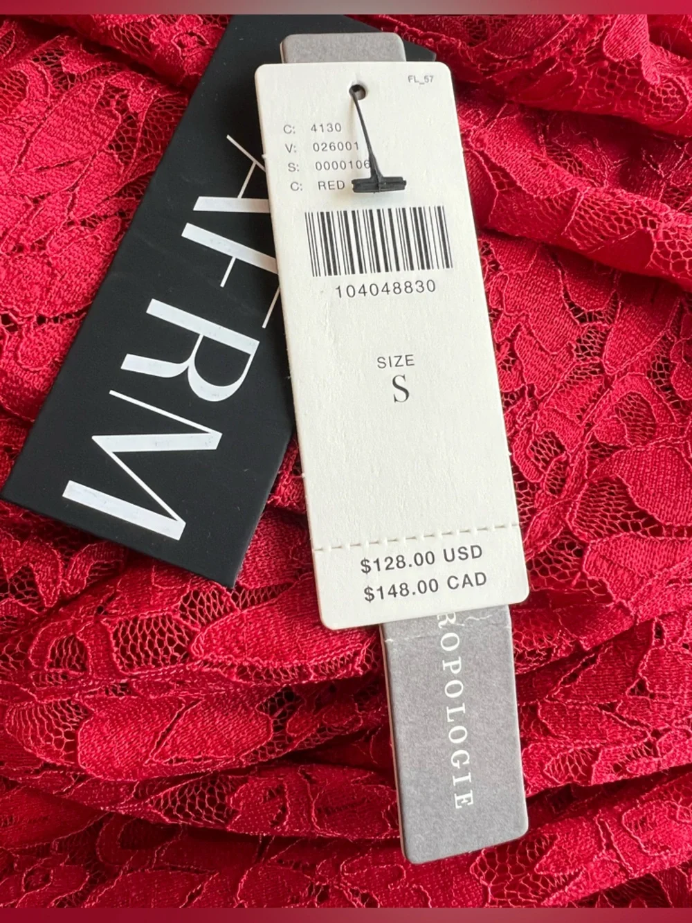 Anthropologie AFRM Joysel Lace Long-Sleeve Mock-Neck Slim Bodysuit Dress NEW - Picture 15 of 16